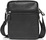 Сумка чоловіча шкіряна черная через плече Tiding Bag SK 718393, фото 8