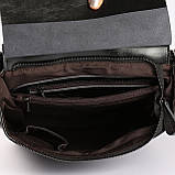 Рюкзак-сумка жіночий чорного кольору з натуральної шкіри Tiding Bag - 24034, фото 11