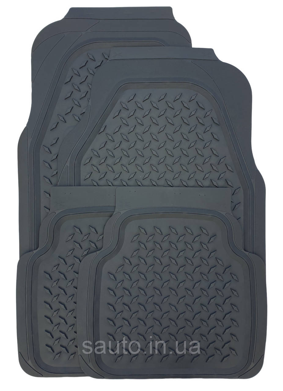 Автомобільні килимки, гумові, універсальні, сірі, PackyPoda Grey, фото 1