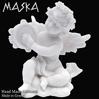 Фигурка из алебастра Maska "Амур с бубном" (h-9 см) 395-0628