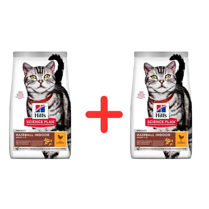 Сухий корм для виведення шерсті у котів Hills Science Plan Adult Hairball Indoor (курка) 300 г Придатний до 08.234