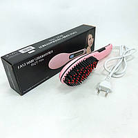 Расческа выпрямитель Fast Hair Straightener. BR-507 Цвет: розовый TVS