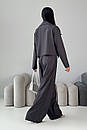 Стильний жіночий коричневий піджак Лем розміри XS-S M-L XL-XXL, фото 6