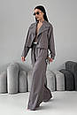 Стильний жіночий коричневий піджак Лем розміри XS-S M-L XL-XXL, фото 5