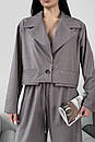 Стильний жіночий коричневий піджак Лем розміри XS-S M-L XL-XXL, фото 4
