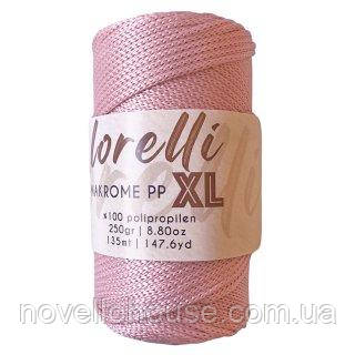 LORELLI MAKROME PP XL (ЛОРЕЛЛІ МАКРАМЕ ПП ХЛ) № 072 пудра (Пряжа макраме, для сумок)