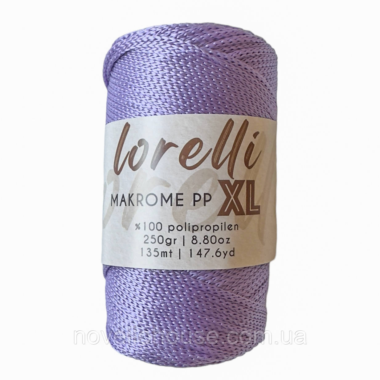 LORELLI MAKROME PP XL (ЛОРЕЛЛІ МАКРАМЕ ПП ХЛ) № 130 бузок (Пряжа макраме, для сумок)