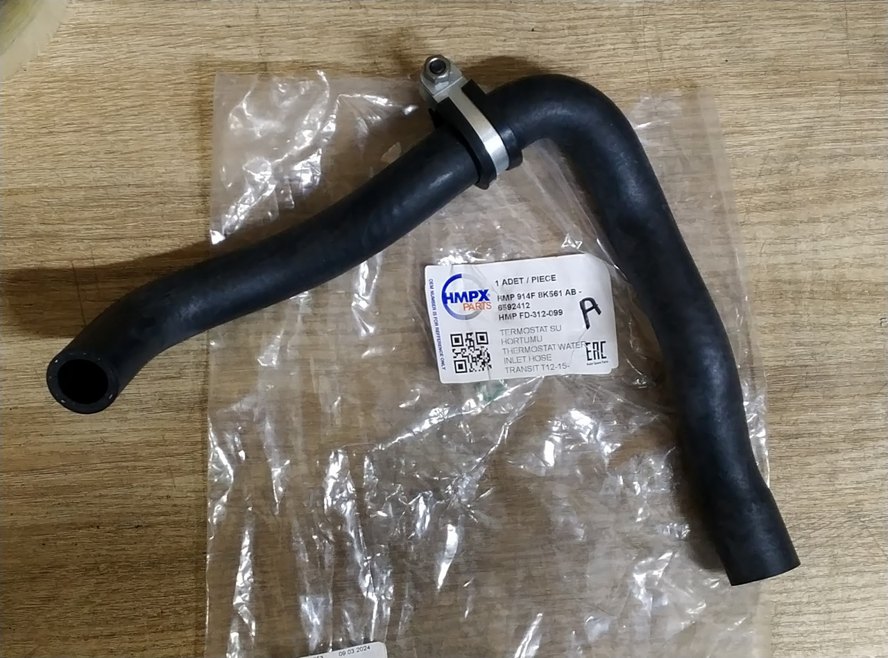 Патрубок системи охолодження HMPX PARTS FD-312-099 FORD TRANSIT T15 2.5D 92->, фото 1
