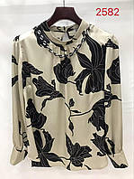 Блузка женская батальная хлопок марка LIDA размер 52-62, цвет как на фото