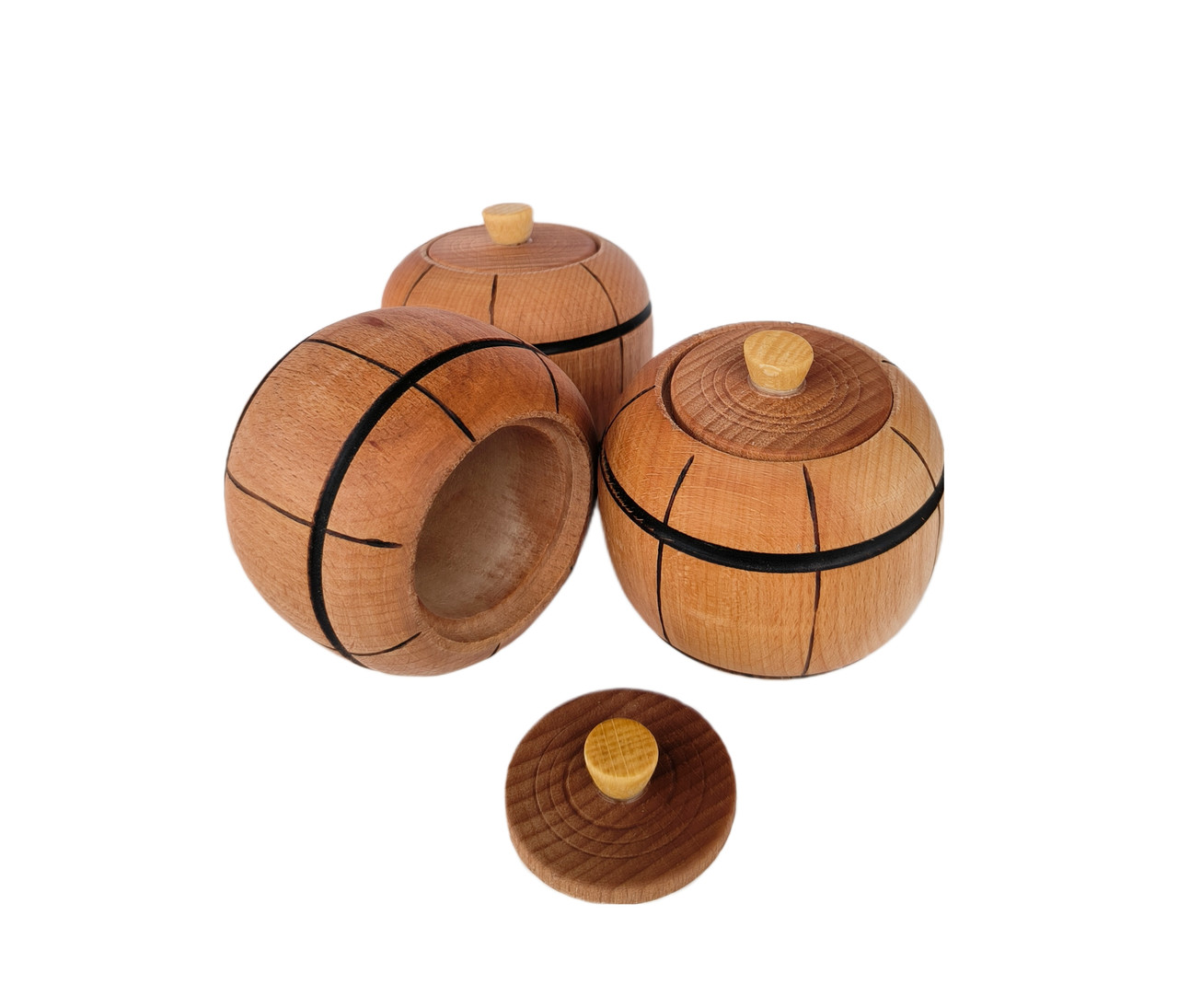 Солонка Кругла "Пузата" крафтова 7,5*6 см.| заготівля для декупажу | для розпису