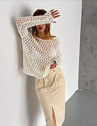 Жіноча кофтинка сітка з вирізом для пальця. Туреччина, один універсальний розмір 42-48