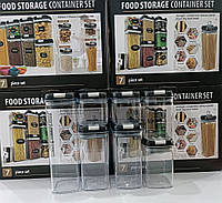 Ємність для зберігання круп 7 контейнерів Food Storage, Банки для харчових продуктів у наборі 7 шт.