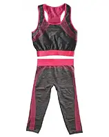 Костюм для фитнеса Cooper Fit Yoga, Зеленый / Спортивный костюм для йоги Майка и лосины для тренировок Красный