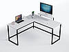 Кутовий комп'ютерний стіл, лофтовий офісний стіл з ДСП, фото 2