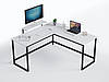 Кутовий комп'ютерний стіл, лофтовий офісний стіл з ДСП, фото 3