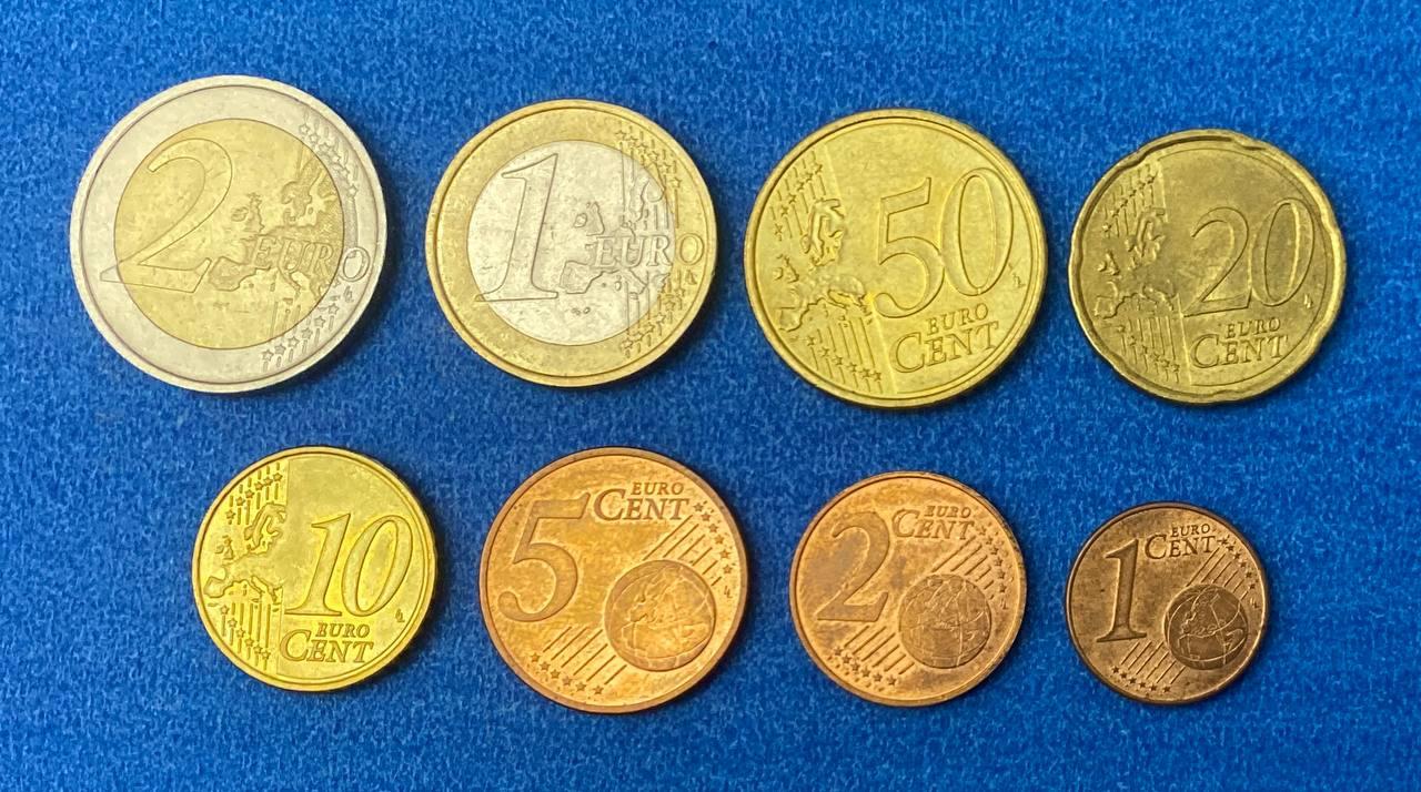 Набір Монет Австрії 1+2+5+10+20+50+1е + 2е, фото 1