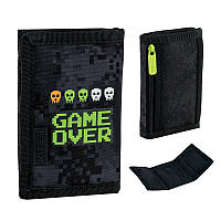 Гаманець Kite Game Over K24-598-10  12.7х8.5х1  чорний