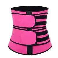 Корсет с двойным ремнем Waist Training Corset для похудения (M-XL ) Розовый M