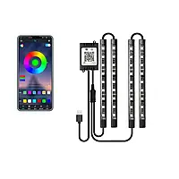 9 LED RGB подсветка салона светодиодная с микрофоном (реагирует на звук) 16 режимов, через приложение, USB