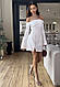 Жіноча коротка сукня з відкритими плечима, фото 6