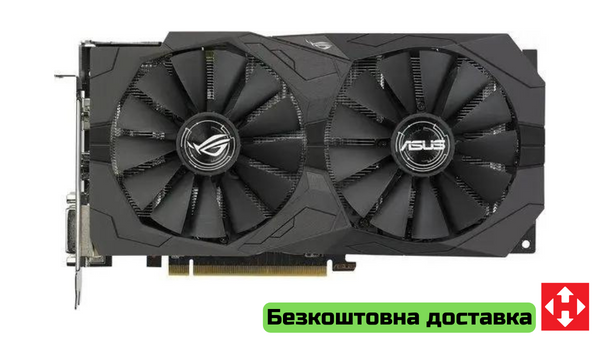 Бюджетная видеокарта для игр ASUS AMD RADEON RX 570 4GB STRIX OC, Игровая видеокарта для ПК (4 ГБ) - фото 1 - id-p2131212543