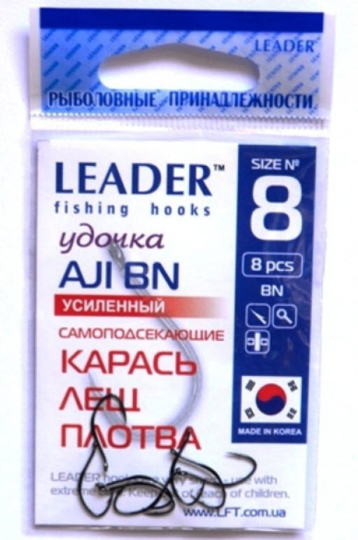 Гачки Leader Aji посилений BN № 8 8шт
