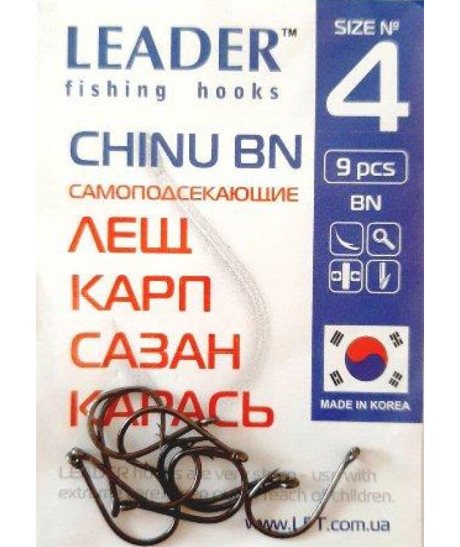 Гачки Leader CHINU посилений BN № 4 7шт