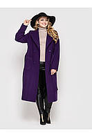 Двобортне жіноче пальто подовжене кашемірове Розміри 52 54 56 58