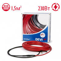 Нагрівальний кабель з довжиною кабелю 13м DEVIflex 18T (DTIP-18) Площа обігріву 1,6 м2,