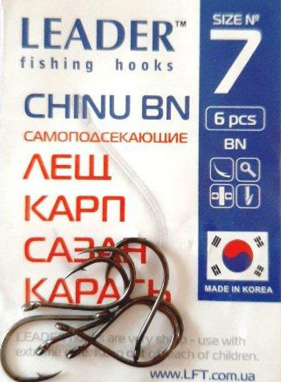 Гачки Leader CHINU посилений BN № 7 7шт