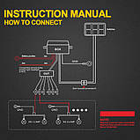 Панель перемикачів на 6 каналів 12 24V Блок керування додатковим обладнанням автомобіля, фото 7