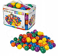 Набір кольорових пластикових м'ячів Intex 49600 (діаметр 8 см) - 100 штук