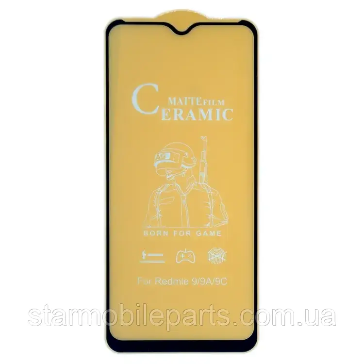 Захисне скло Xiaomi POCO M2 проклеювання по всій поверхні, чорне, фото 1