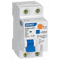 Диф автомат CHINT 1P+N 10А 30 мА 4,5 кА NXBLE-63Y, 105541 ЦИНТ, Диференціальний автоматичний вимикач