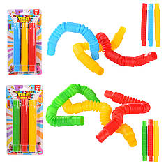Игрушка Pop Tube 18109   набор 3 шт, микс цветов, на планшетке – 9*2*19.5 см, р-р игрушки – 14 см  18109  ish