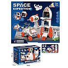 Набір космосу 551-1 (8/2) марсохід, електричний шурупокрут, ракета, 2 фігурки космонавтів, 2 види міні-транспорту, підсвічування,