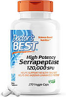 Серрапептаза Doctor's Best High Potency Serrapeptase 120,000 SPU 270 капсул