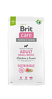 Сухой корм Brit Care Sustainable Adult Small Breed с курицей и насекомыми для взрослых собак мелких пород 3 кг