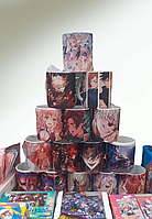 Подарочная чашка аниме. Чашки с аниме персонажами. Чашки с Куми, Геншин, Бибоп