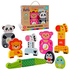 Деревянная игрушка Kids hits KH20/001   набор кубики 22 детали в кор.24,6x 28,9 x 5,5см KH20/001  ish