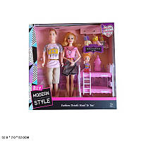 Кукла типа "Барби" 1132B семья, кен, ребенок, аксессуары, в коробке 32*7*32 см 1132B ish