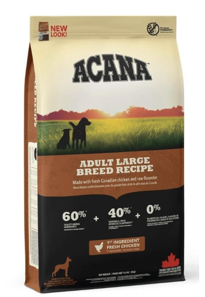 Сухий корм для собак великих і гігантських порід ACANA Adult Large Breed Recipe з м'ясом курча 11.4 кг
