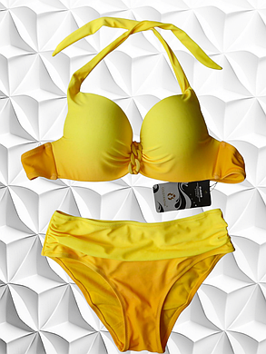 Купальник раздельный Samegame 6011 Молдова желтый (В НАЛИЧИИ ТОЛЬКО 44 46 48 50 52 УКР р-ры), фото 3