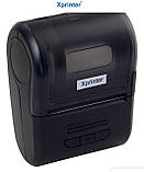 Принтер чеків мобільний Xprinter XP-P210 Bluetooth+USB 58мм, без обрізу, чорний, фото 4