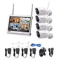 Комплект IP камер BESDER 4 камери Wi-Fi 2MP LCD екран 12" CCTV  MODEL:  6003MW-JAT4CH wifi