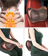 Массажная подушка компактная с роликами для шеи и всего тела Massage pillow