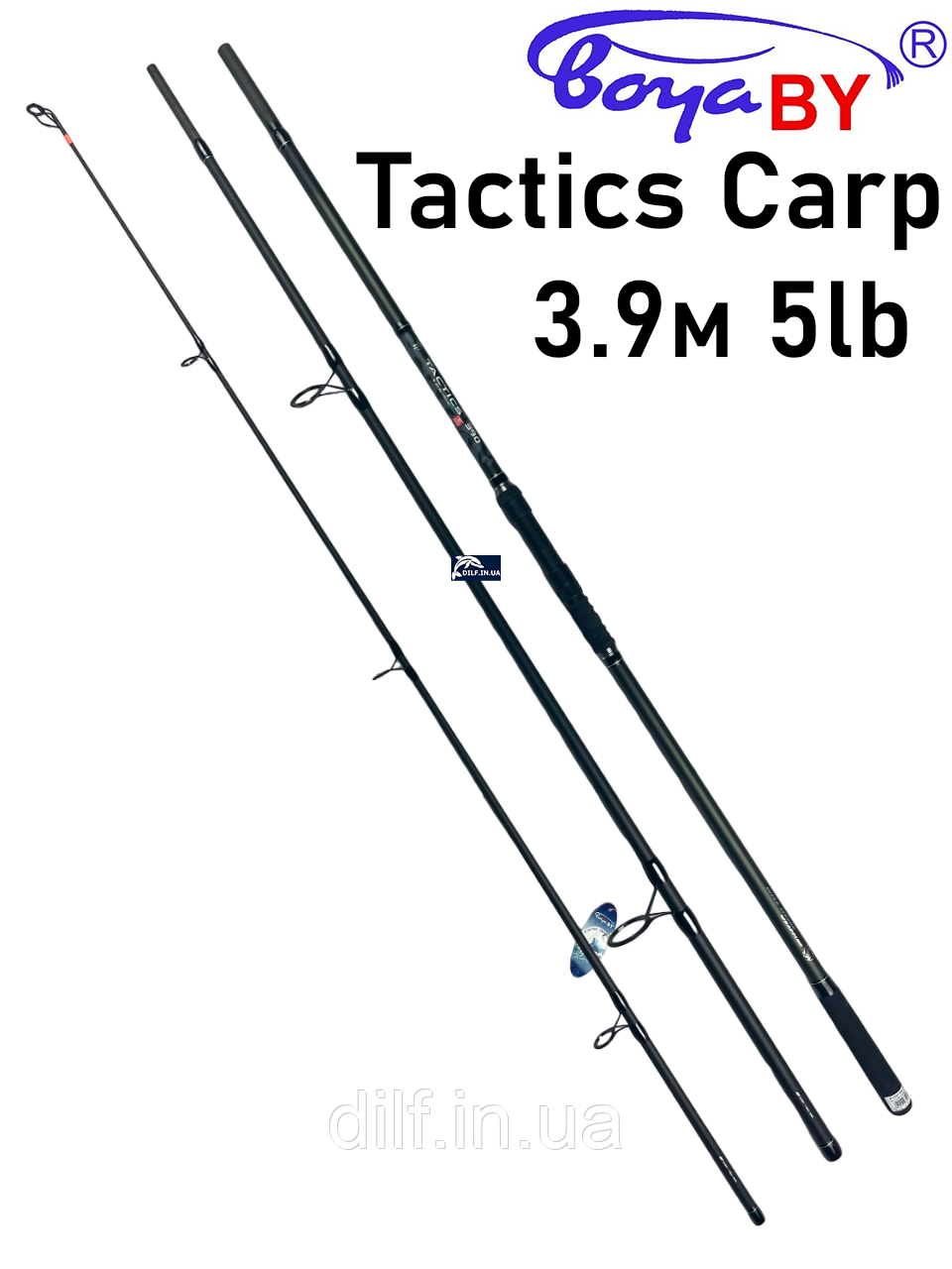 Коропове вудилище Boya By Tactics Carp 3.9м 5lb (кільце 50мм) штекерне, 3 секції
