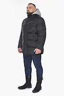 Практичная зимняя мужская куртка черного цвета Braggart Aggressive