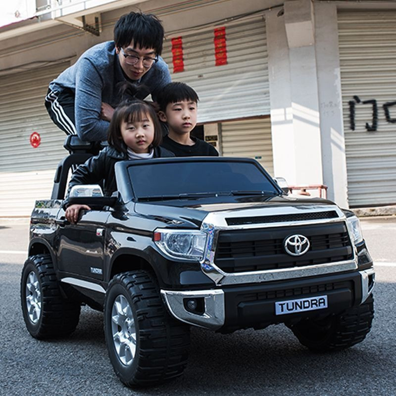 Дитячий 2-місний електромобіль Джип Toyota Tundra JJ2255 з пультом радіокерування для дітей 3-8 років чорний