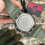 Тактичний багатофункціональний годинник Patriot 001 Camo Green ДПС України + Коробка Camo, фото 8